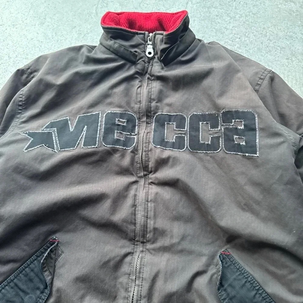Vintage 90s Faded Mecca Quilt Lined Military Bomber Jacket Skater Grunge